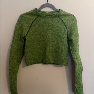 Green Women's Long Sleeve athletic top